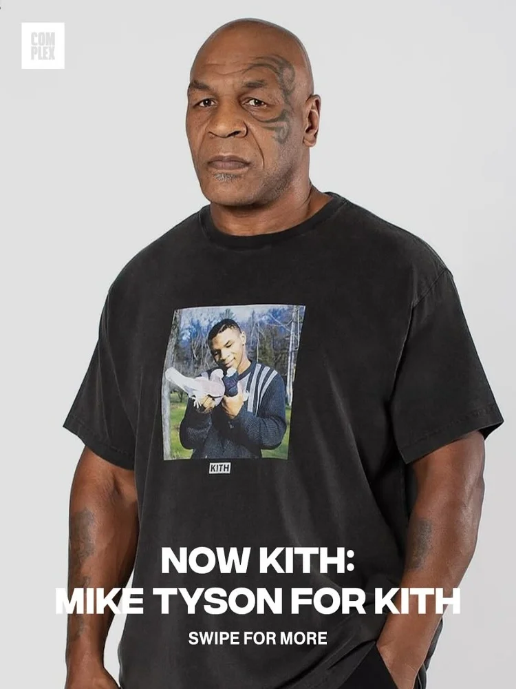 

Футболка Kith for Mike Son винтажная, с эффектом потертости, черная/белая, ретро, хлопковая, с коротким рукавом, круглым вырезом, повседневная