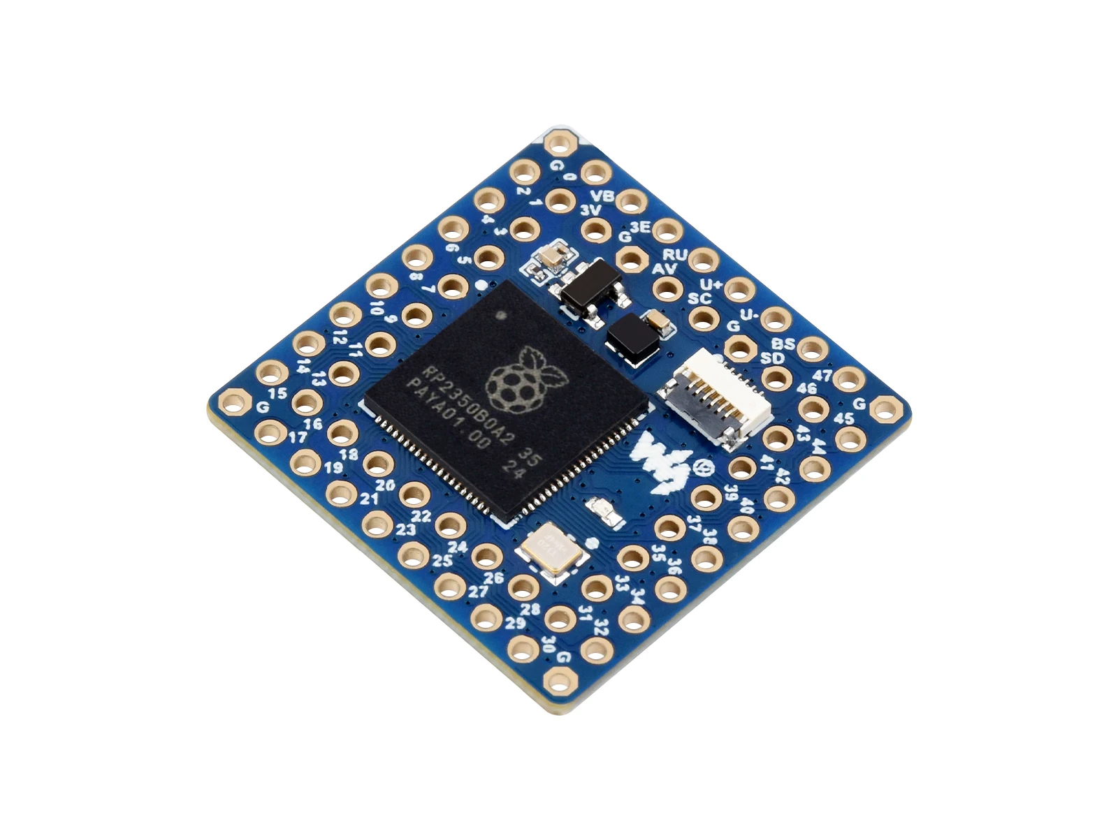 Waveshare Core2350B Core Board, Based On Raspberry Pi RP2350B Dual-core & Dual-architecture Microcontroller, Up To 150MHz