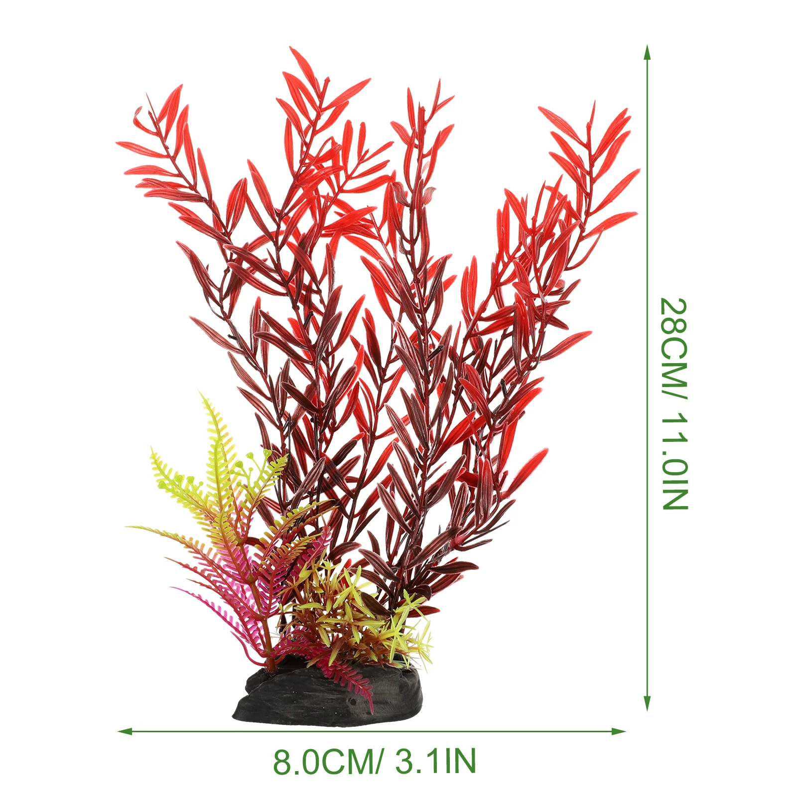 

2Pcs Lifelike Aquarium Plant Decorative Faux Plant Safe for Fish Tank Vivid Underwater Landscape Wear Resistant Replaceable
