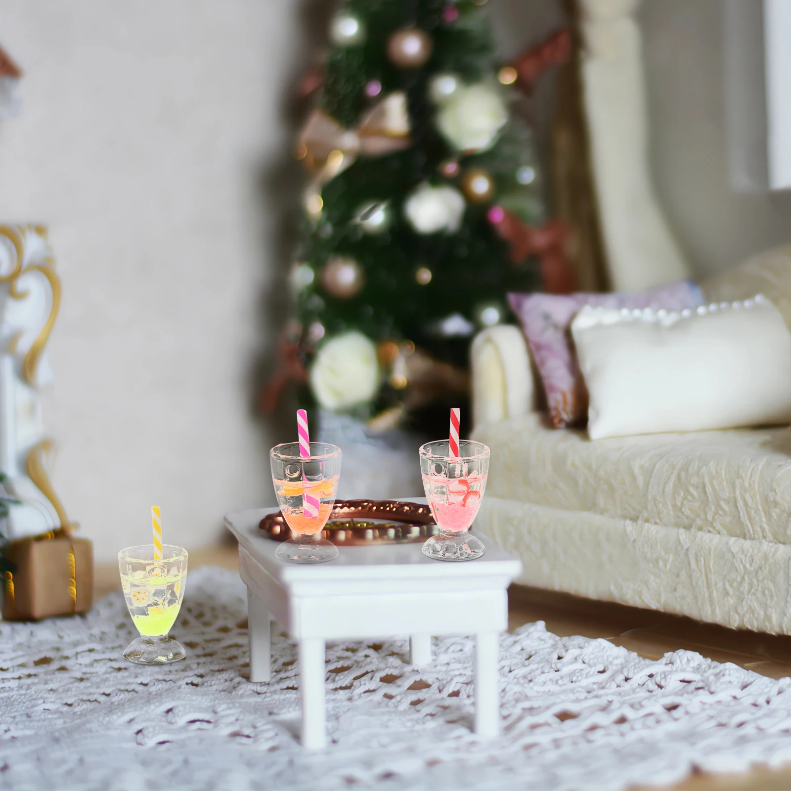 6 stks Crème Beker Huis Ornamenten Hars Nep Voedsel Voor Pretend Mini Keuken Scène Mini Huis Decoraties Decor