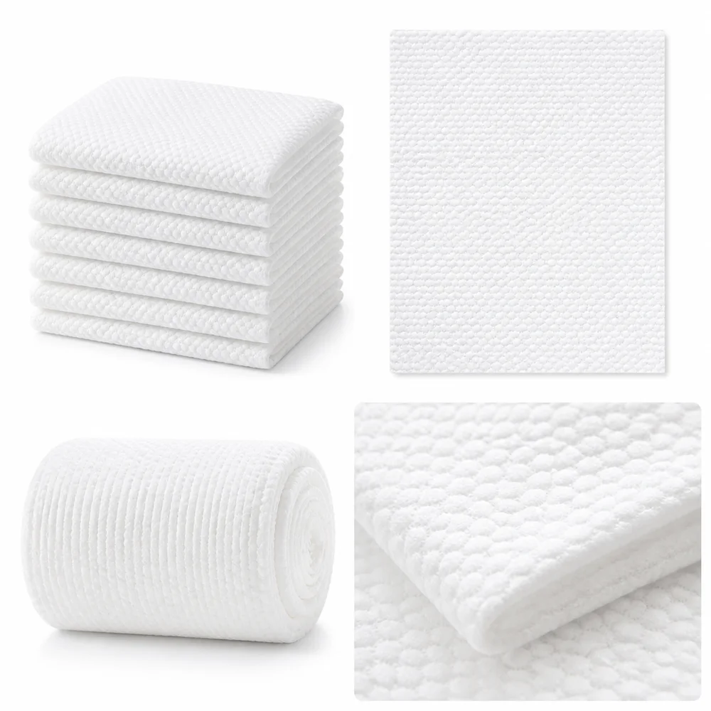 New Plant Fiber Disposable Facial Towels Wall Mounted Soft Texture Facial Cleansing Towels Thickened Face Wipes Household