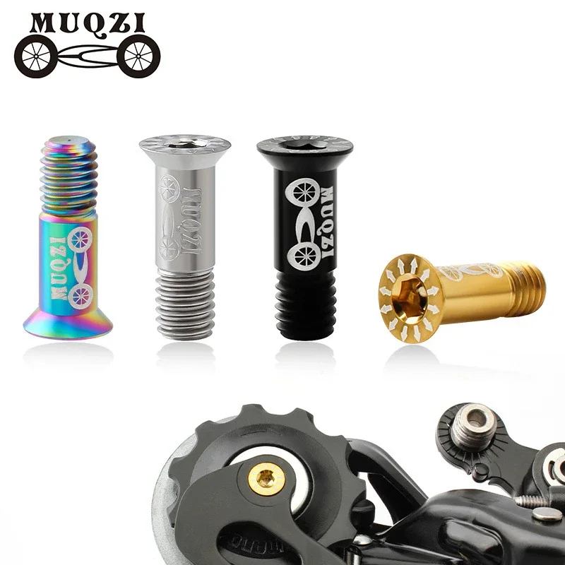 MUQZI Moutain Bike Guide Wheel Fixing Screw EIEIO Titanium Alloy Rear Derailleur Bolt Ultralight M5*16mm Bicycle Parts