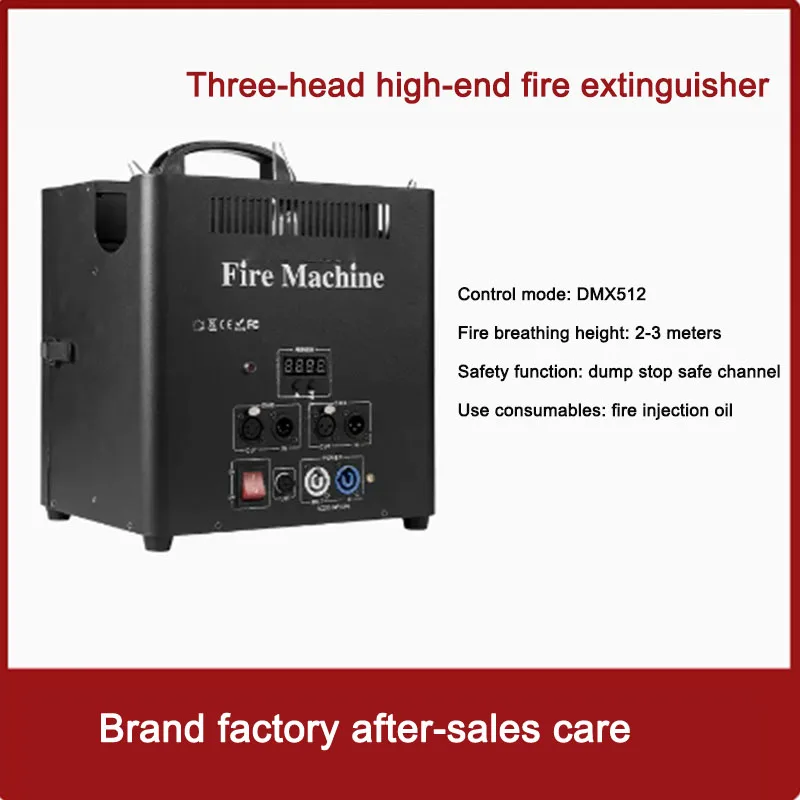 3 Heads Efficient Flame Machine Stage Flamethrower Electric Pulse Lighter With DMX512 Control & LCD Display For Event Atmosphere