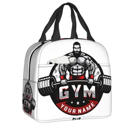 Bodybuilding And Gym Logo Resuable Lunch Box for Women Leakproof Cooler Thermal Food Insulated Lunch Bag Kids School Children