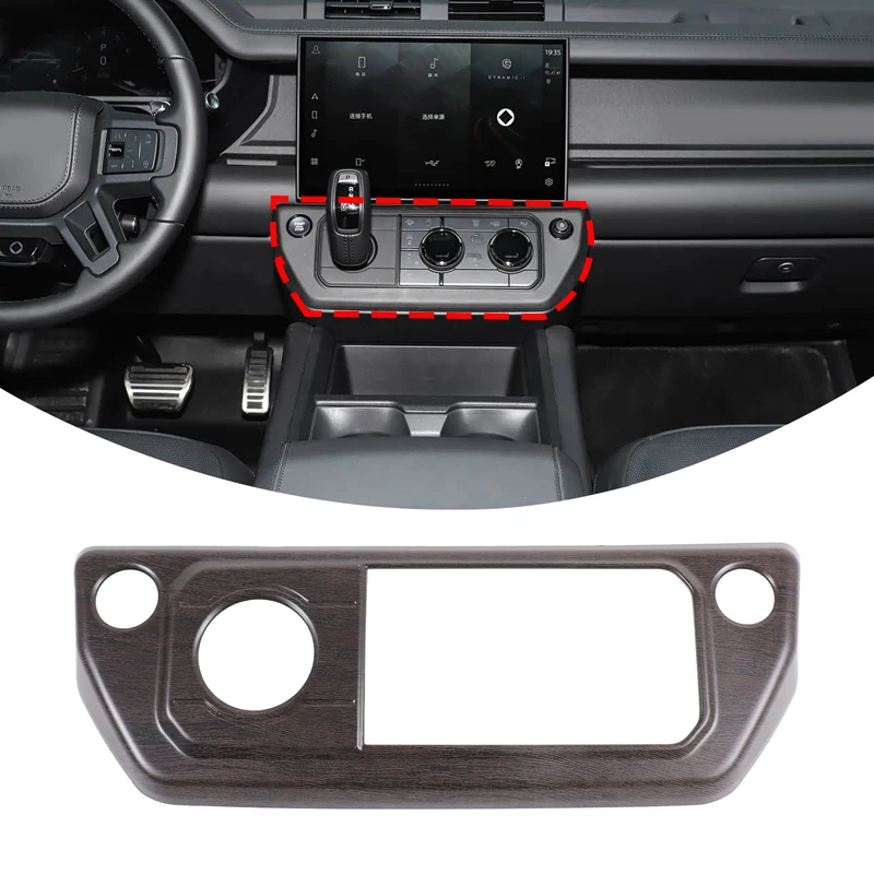 AC Button Gear Shift Bezel Cover Center Console Panel Trim Sticker Interior Car Accessories For Land Rover Defender L663 2026+