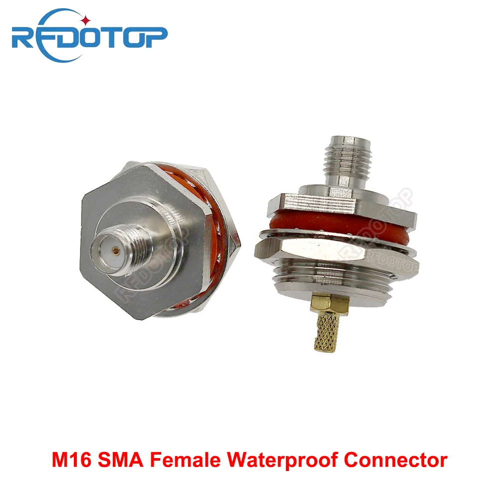 

100 шт./партия, водонепроницаемые радиочастотные разъемы M16 SMA для коаксиального кабеля RG178