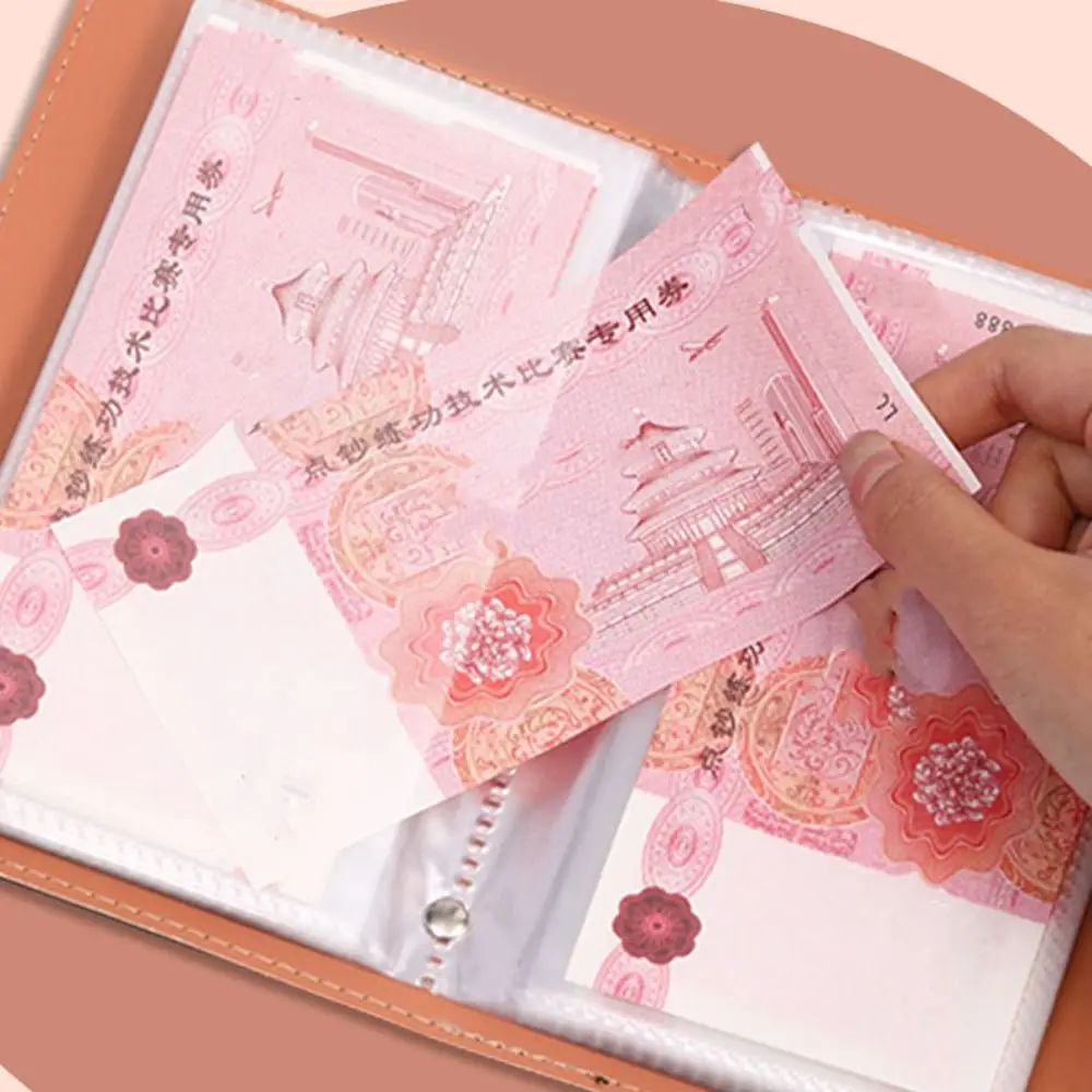 PU Leather Saving Money Binder Portable Storage Wallet Budget Binder Cash Envelopes Savings Handbook Planner Organizer #2