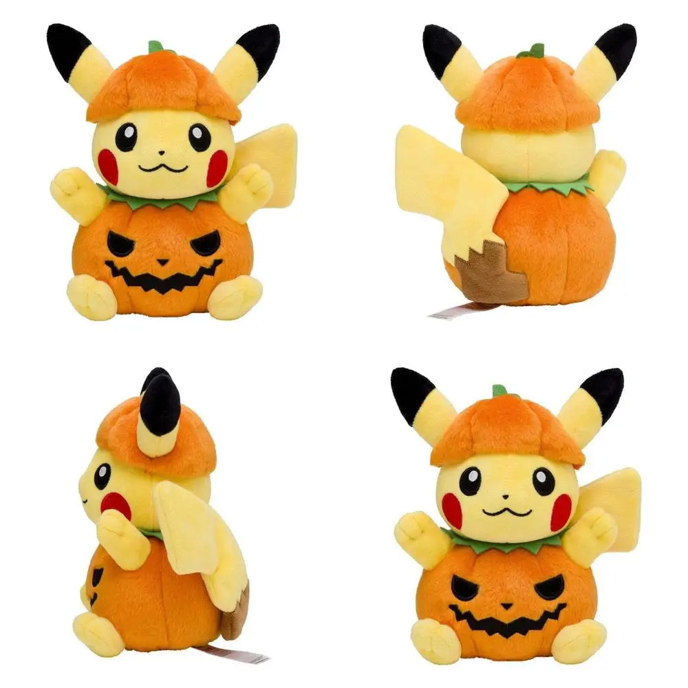 

Кавайная плюшевая игрушка Пикачу в костюме тыквы, милая мягкая кукла для детей, подарок на день рождения, Рождественский подарок, плюшевая покемон
