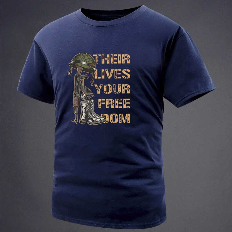 2026 Military Enthusiast T-shirt Battlefield Culture Theme Short-sleeved Men's Base Shirt Outdoor Training Tactics Short-sleeved