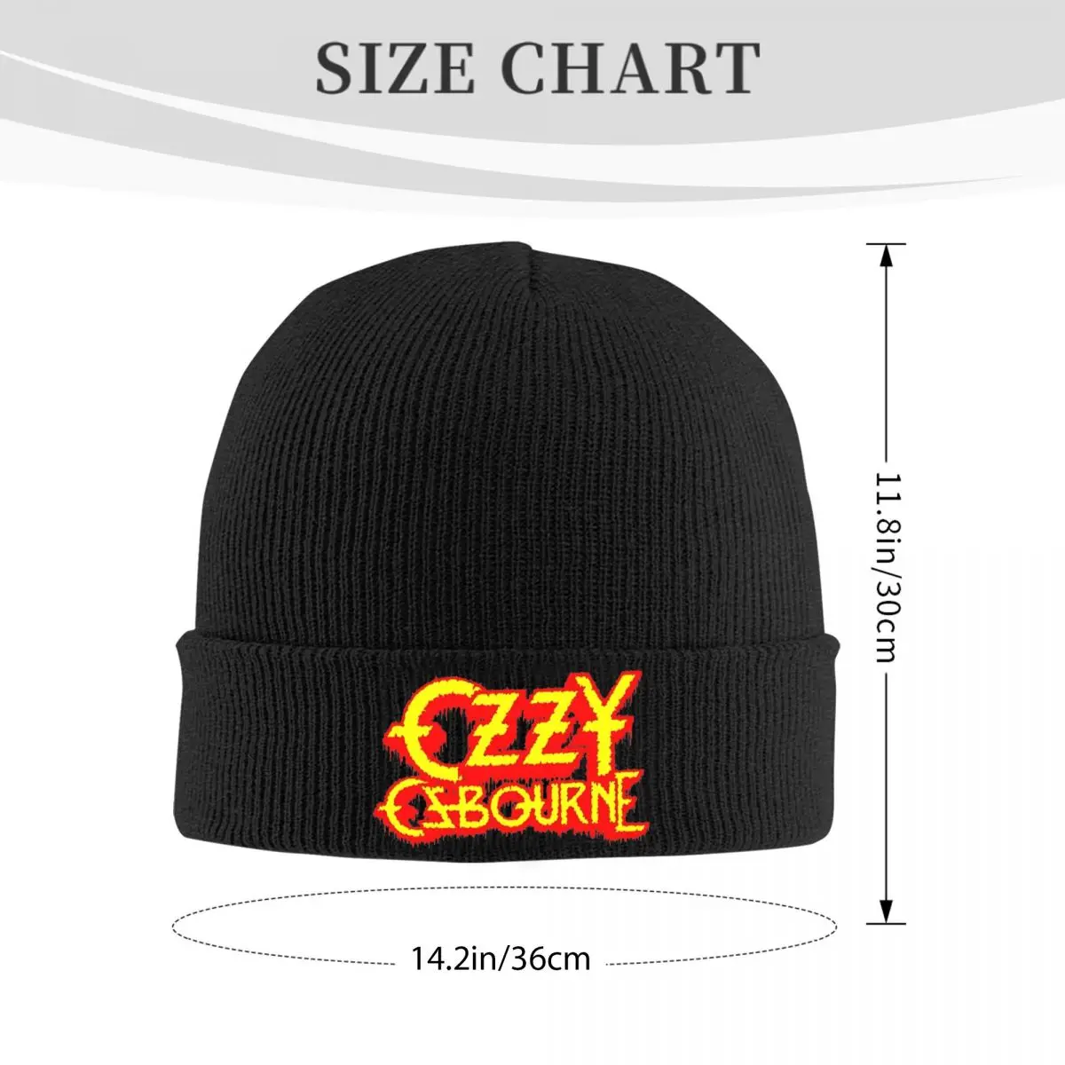 Chapéu de capot acrílico feminino e masculino, gorros quentes masculinos, boné de metal pesado, atraente para viagem Ozzy OsRubber, outono e inverno