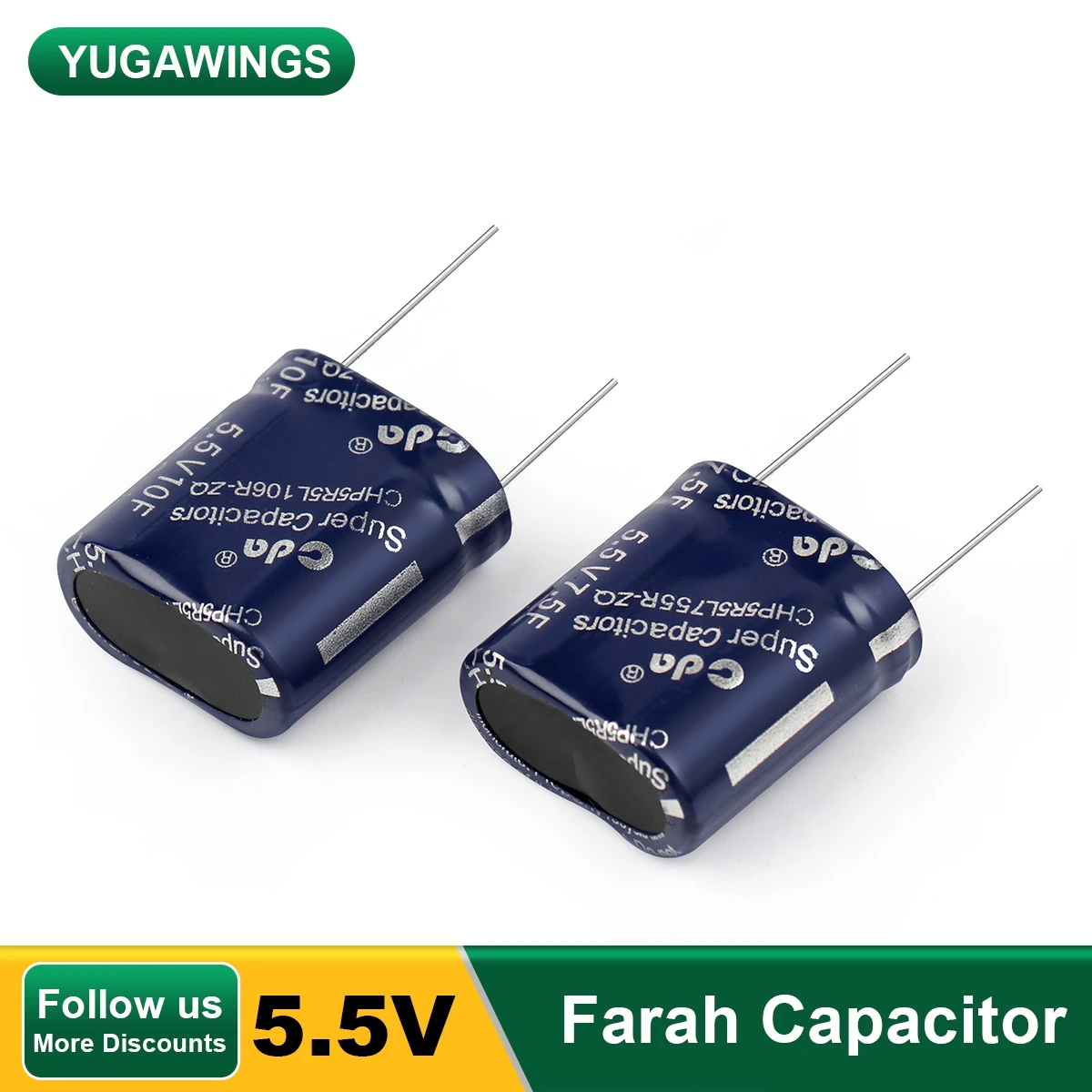 

5.5V Supercapacitor 0.22F/1/2/3.5/4/5/7.5/10/15F Vehicle Traveling Data Recorder Capacitor Combination Farah Super Capacitor