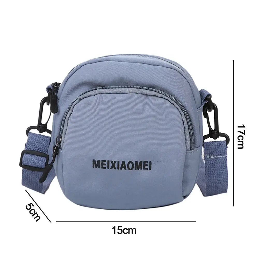 Casual Phone Pouch Solid Color Canvas Mini Handbag Crossbody Bag Travel Messenger Bag Shoulder Bag