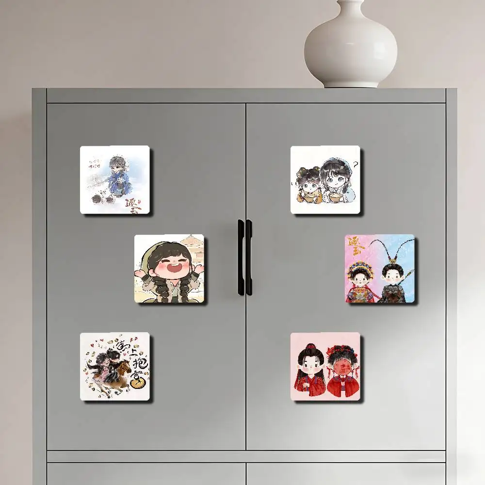 Drama Pursuit Of Jade Refrigerator Magnets Cute Cartoon Magnetic Personality Decorations Creative Gifts