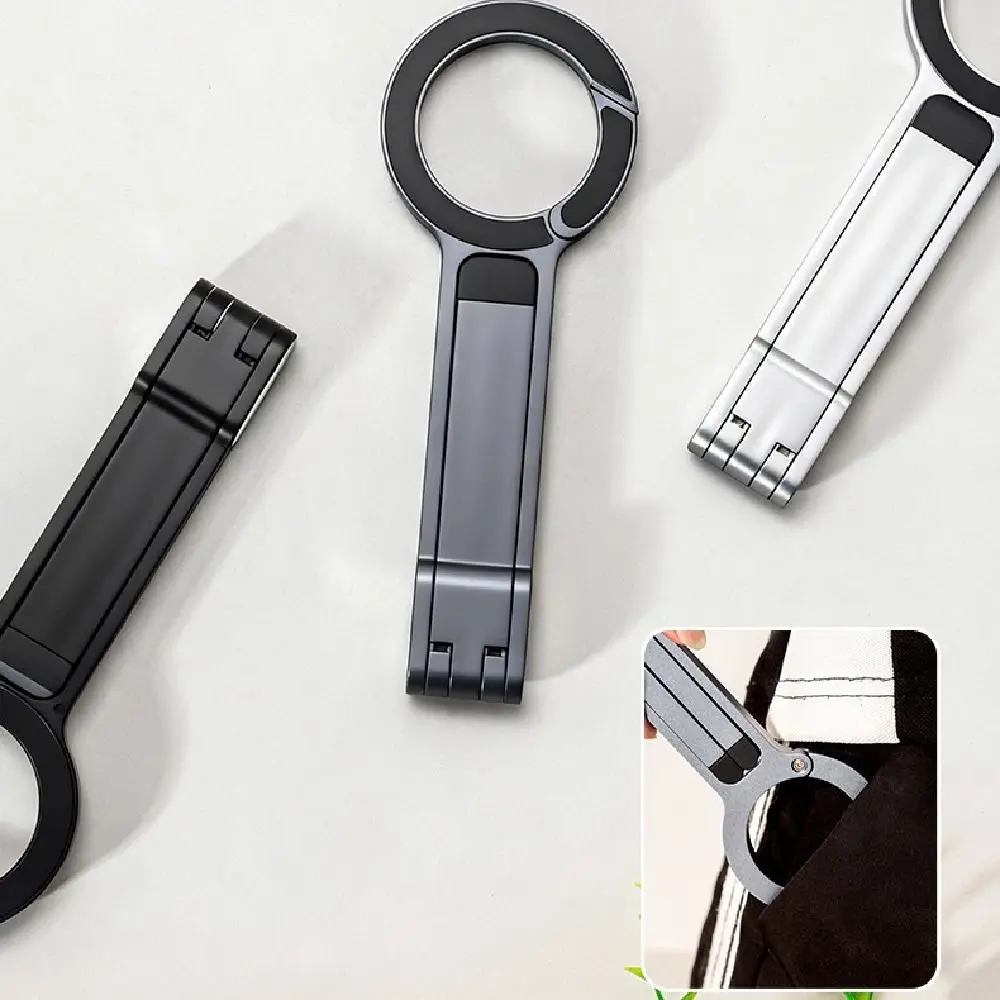 

Foldable Phone Tripod Carabiner Adjustable Creative Dual-sided Magnet Tripod ABS with Buckle Magnetic Phone Tripod