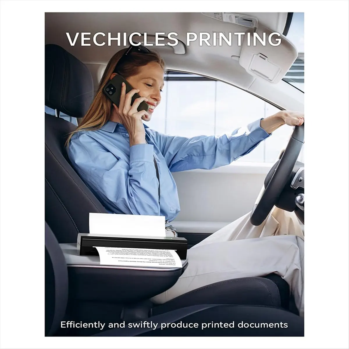 Portable Printers for Travel, N80 Wireless Thermal Printer Bluetooth Inkless, for IOS, Android, Laptop for Office, Home