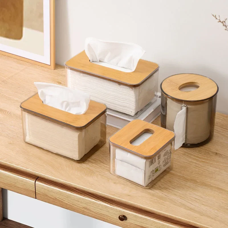 

Decorative Tissue Box Cover, Transparent Tissue Holder Home and Office, Multifunctional Storage Box, Simple Tissue Box