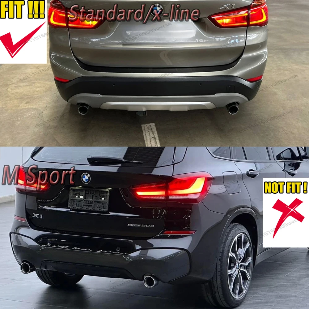 Gloss Black MP Style Rear Bumper Diffuser Rear Lip For BMW X1 F48 20i 20d 25i 25d X-line 2015-2022 Replacement Bodykits Tuning