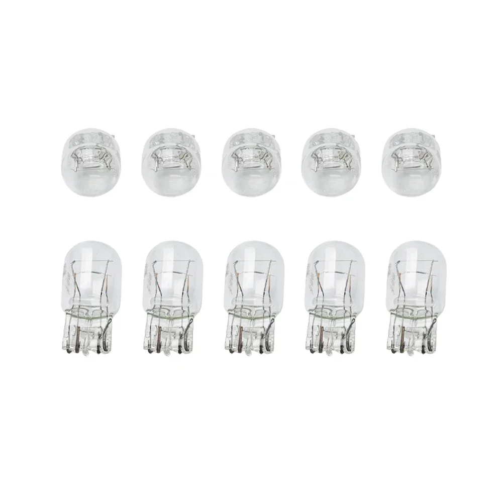 10PCS T20 7443/7440 Signal Lights W21 5W Clear Glass DRL Daytime Running Lights Turn Stop Signal Brake Tail Lights Bulbs