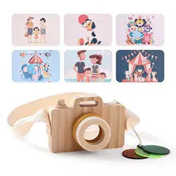 Monstessori Toy Wood Camera Early Learning Unique Adjustable Neck Lanyard