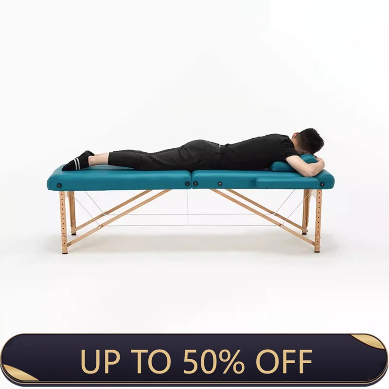 Massage Bed Headrest Foldable Aesthetic Stretchers Portable Massage Table Pillow Facial Bed Eyelash Making Stretcher Salon