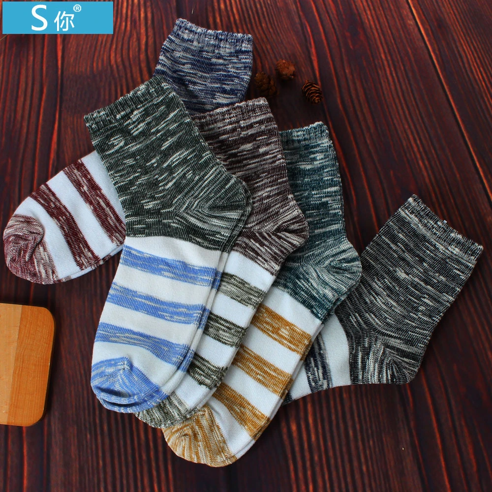 New men's socks Fashion famous style casual striped socks autumn winter cotton socks 602