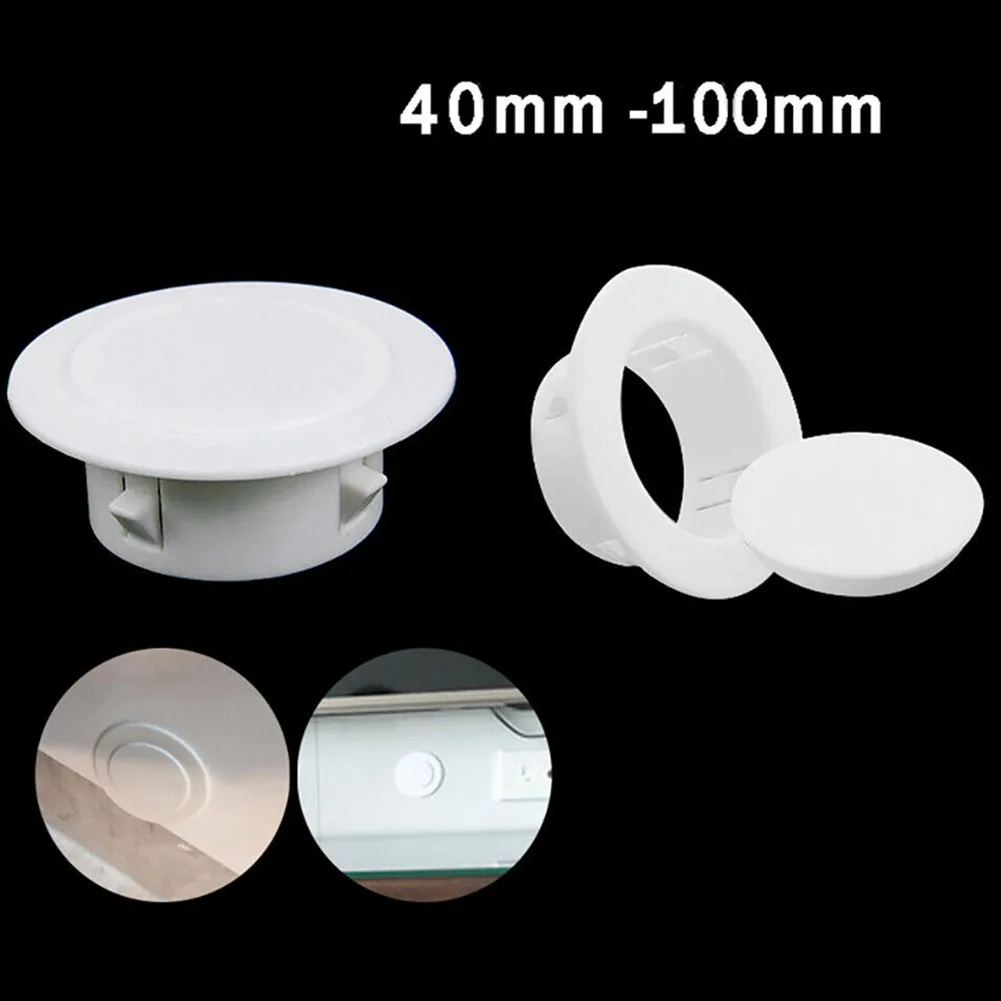 Wall Hole Decorative Cover Plastic Protective Vents Cap Thicken Air-conditioning Hole Plug 40-100mm Pipe Sealing Cover