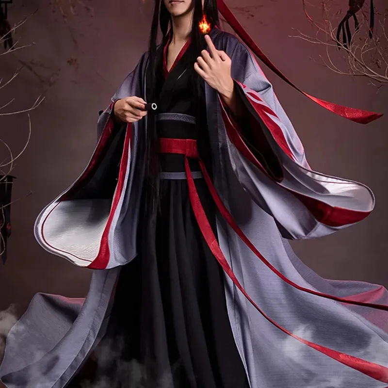 

Wei Wuxian The Yiling Patriarch Cosplay Grandmaster of Demonic Cultivation Mo Dao Zu Shi Ancient Hanfu Clothing Costume Set