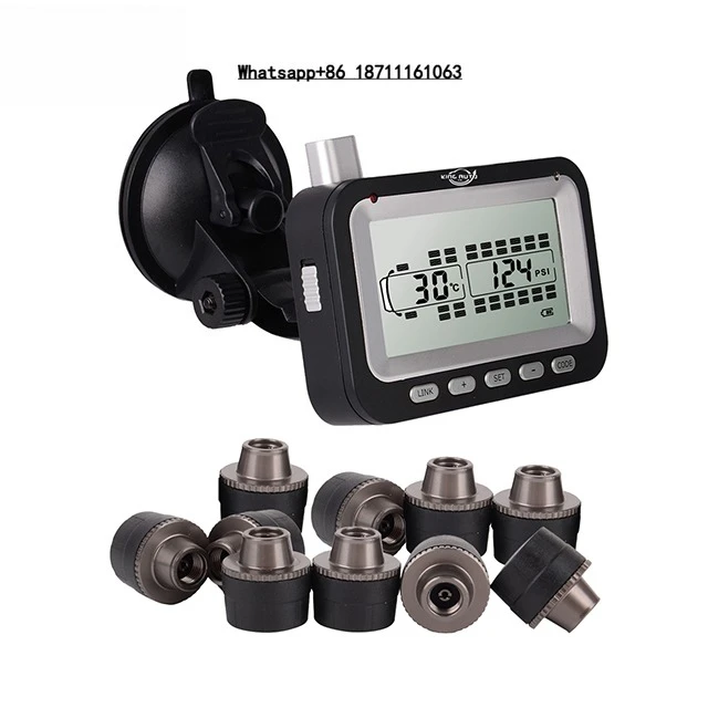 

Kingauto Digital Tire Pressure Monitoring System TPMS 10TR Sensors for Tractor Truck Big Rig 18 Wheeler Cab Dual Rear Axle RV
