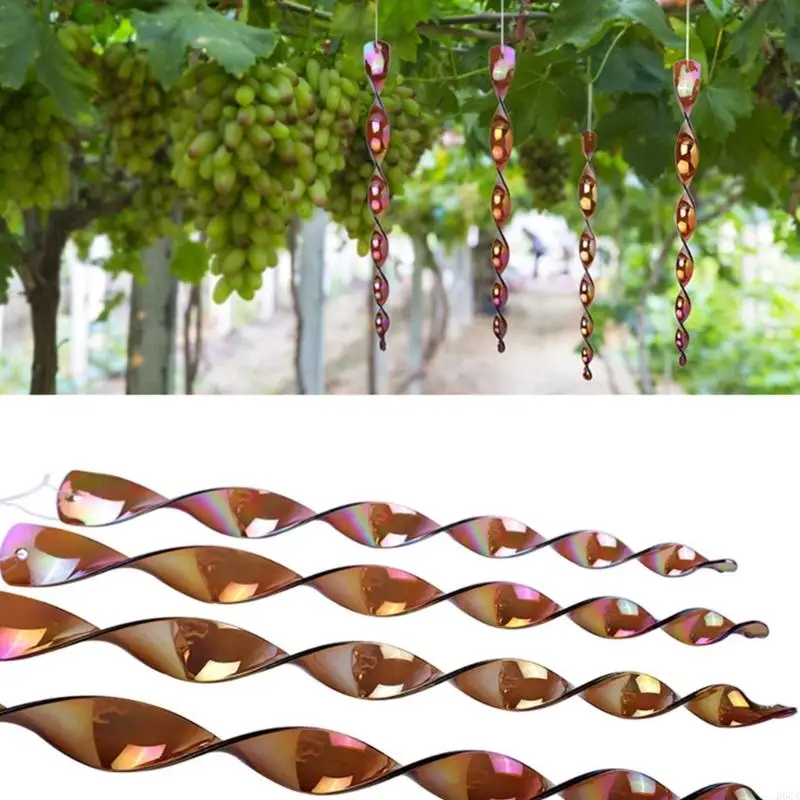 

R66A Spirals Reflective Bird Deterrents 10PCS Garden Decoration Wind Resistant Scarers