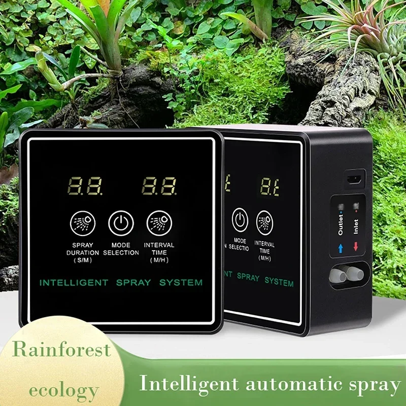 

Touch screen rainforest cylinder timing automatic spray system simulation rainfall intelligent humidifier adjustable sprinkler