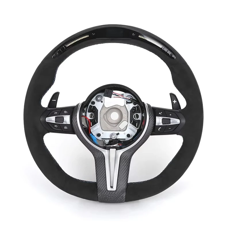 

RELI5 With Dry Carbon Trim Alcantara LED M Performance Steering Wheel for BMW F10 M5 F20 F30 M3 F80 M4 F82 M2 F87 F90 F11 F13 E9