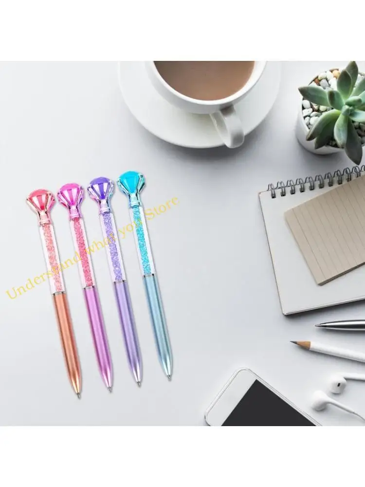 

J60A долговечная жирная ручка детей подростки Crystal Diamond Ballpoint Pen School Office Supporse