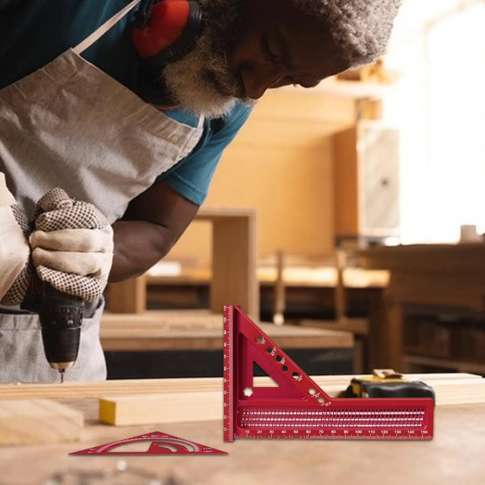 Angle Square High Precision Ruler Portable Precision Marking Multi-Angle Square For Drafting Woodworking Engineering Carpentry