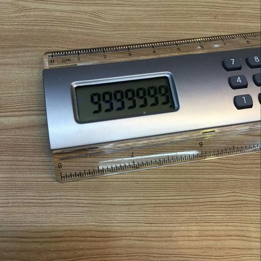 Student Ruler Calculator Multifunctional Counting 20cm Mini Personality 8 Digits Handheld Calculator Ruler School