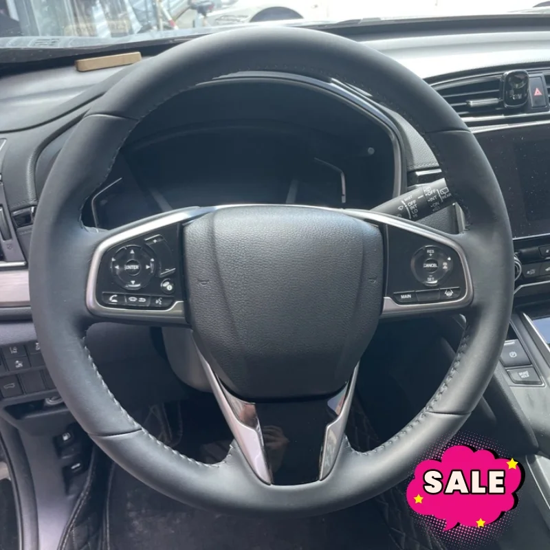 

Customizable Handmade Genuine Leather Steering Wheel Cover For Honda Civic 10 2016-2021 CR-V CRV 2017-2021 Clarity 2018-2021
