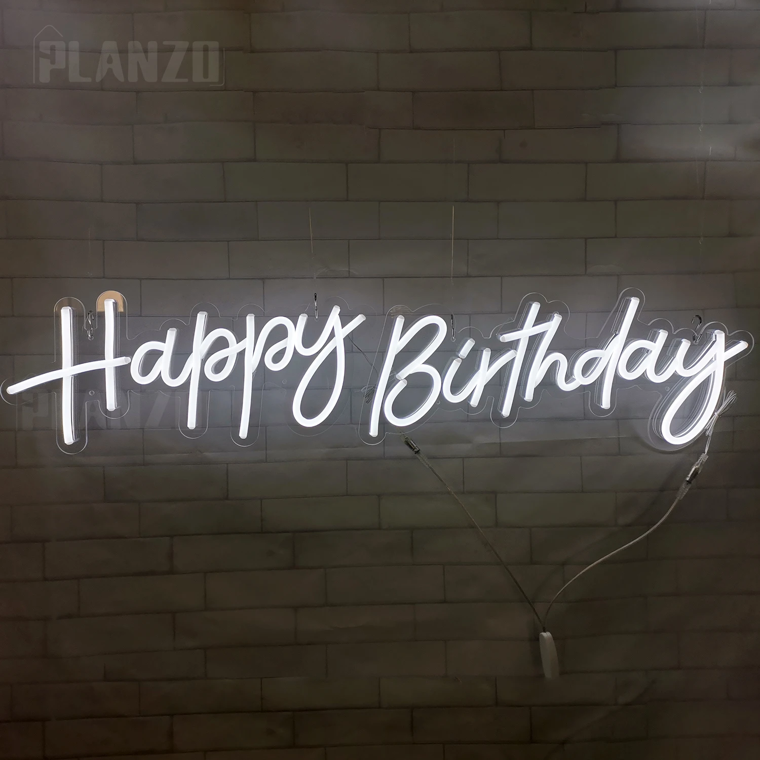Happy Birthday Neon Sign LED Light for Birthday Party Gift Home Decor Background Sign Table Night Light With Dimmable Switch