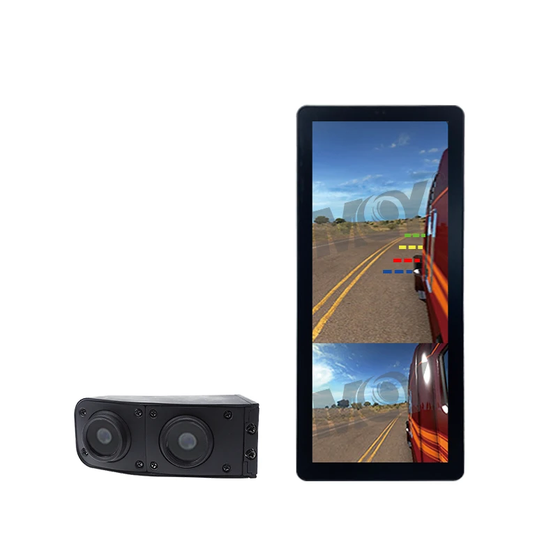 UN ECE R46 Monitor 2 Saluran 12,3 Inci Kamera Kaca Spion Mobil Bus Truk