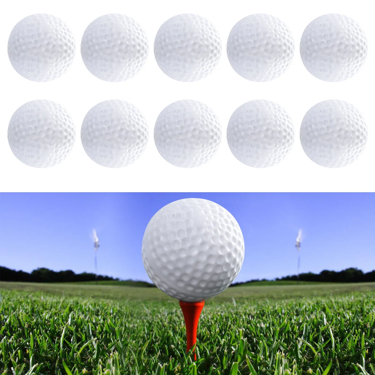 12 Pcs Sports Fan Balls Indoor Practice Accessories Golf Kids Outdoor Playset White