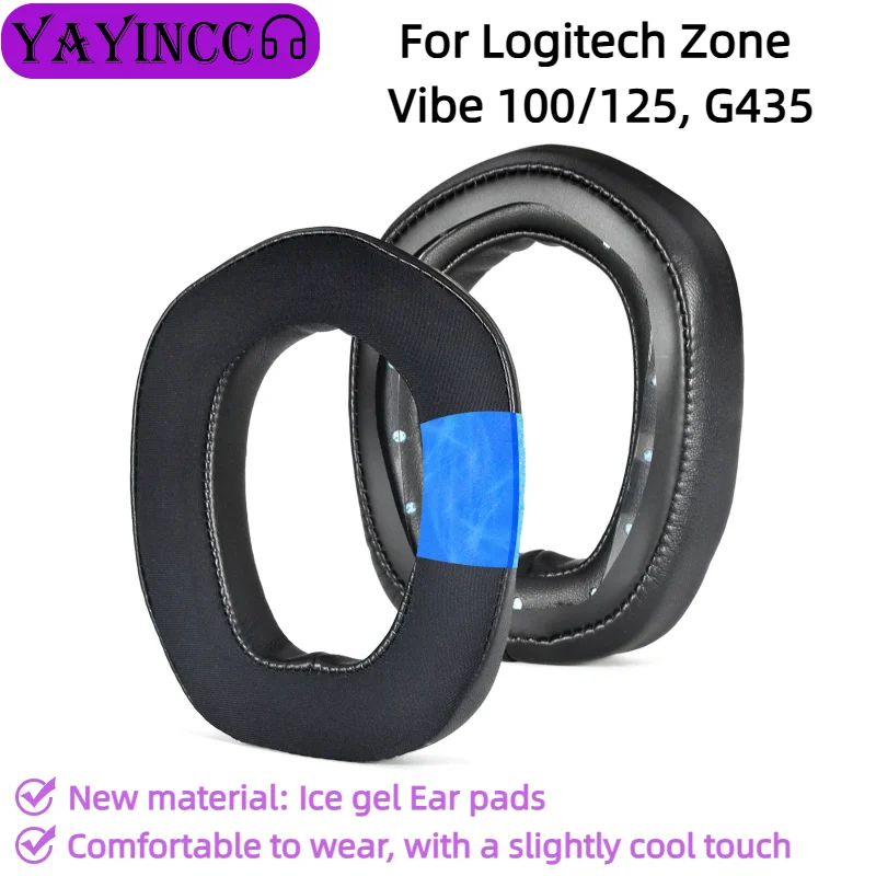 

YAYINCC Replacement Ice Gel ear pads For Logitech Zone Vibe 100/125, G435 Headset earmuffs with a comfortable wearing