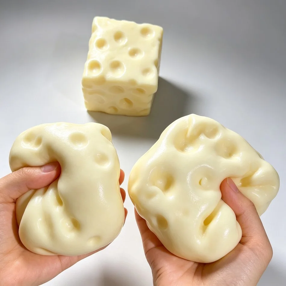 In Stock HOT Giant Cheese Squishy Toy Moldable Slow Rising Stress Relief Fidget Squeeze Sensory Decompression Desk Toy Gift