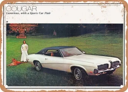 METAL SIGN - 1970 Cougar XR7 Vintage Ad