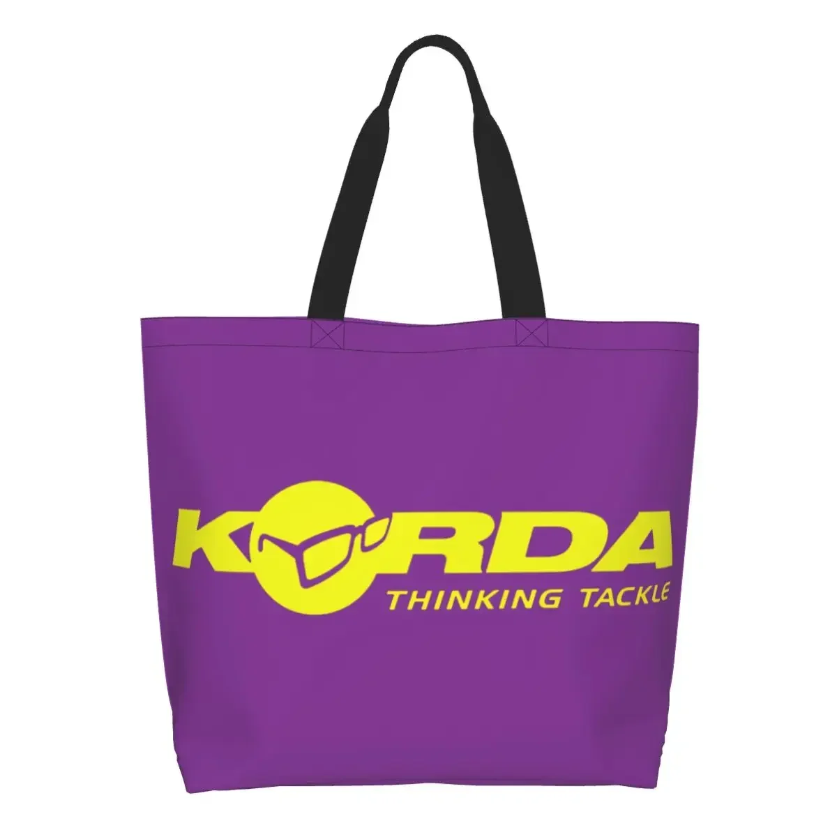 Reusable Korda Inspired Fishing Shopping Bag Women Canvas Shoulder Tote Bag Washable Fish Carp Gift Grocery Shopper Bags