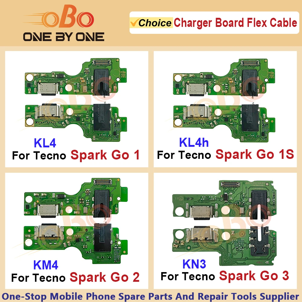 USB Charging Port Board Flex For Tecno Spark Go 1 1S 2 3 KM4 KN3 Charger Dock Connector Flex Cable Replacement Parts（1PC）