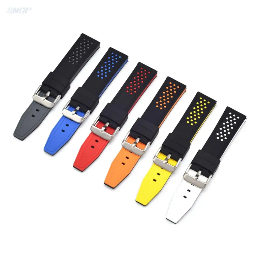 20 مللي متر 22 مللي متر 24 مللي متر 26 مللي متر سيليكون الفرقة حزام لساعة سامسونج جالاكسي 42 مللي متر 46 مللي متر نشط 2 جير S3 S2 Amazfit الإفراج السريع سوار