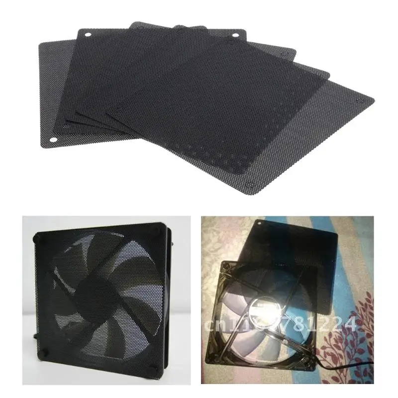 5Pc Computer Mesh PVC Case Fan Dust Filter Dustproof Cover Chassis Dust Cover