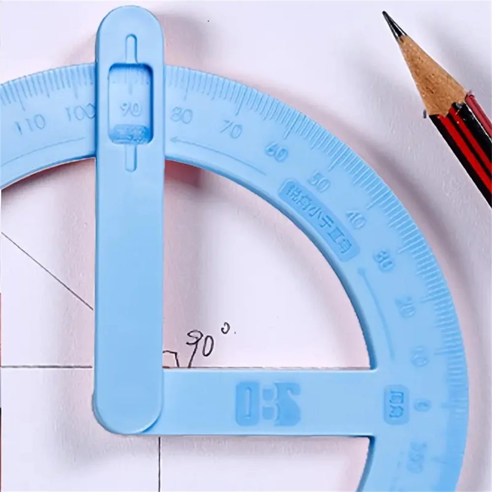 Single, Pink 360-degree Activity Angle Protractor Drawing Tool, School Office Right Angle Sharp Angle Painting Angle Stationery