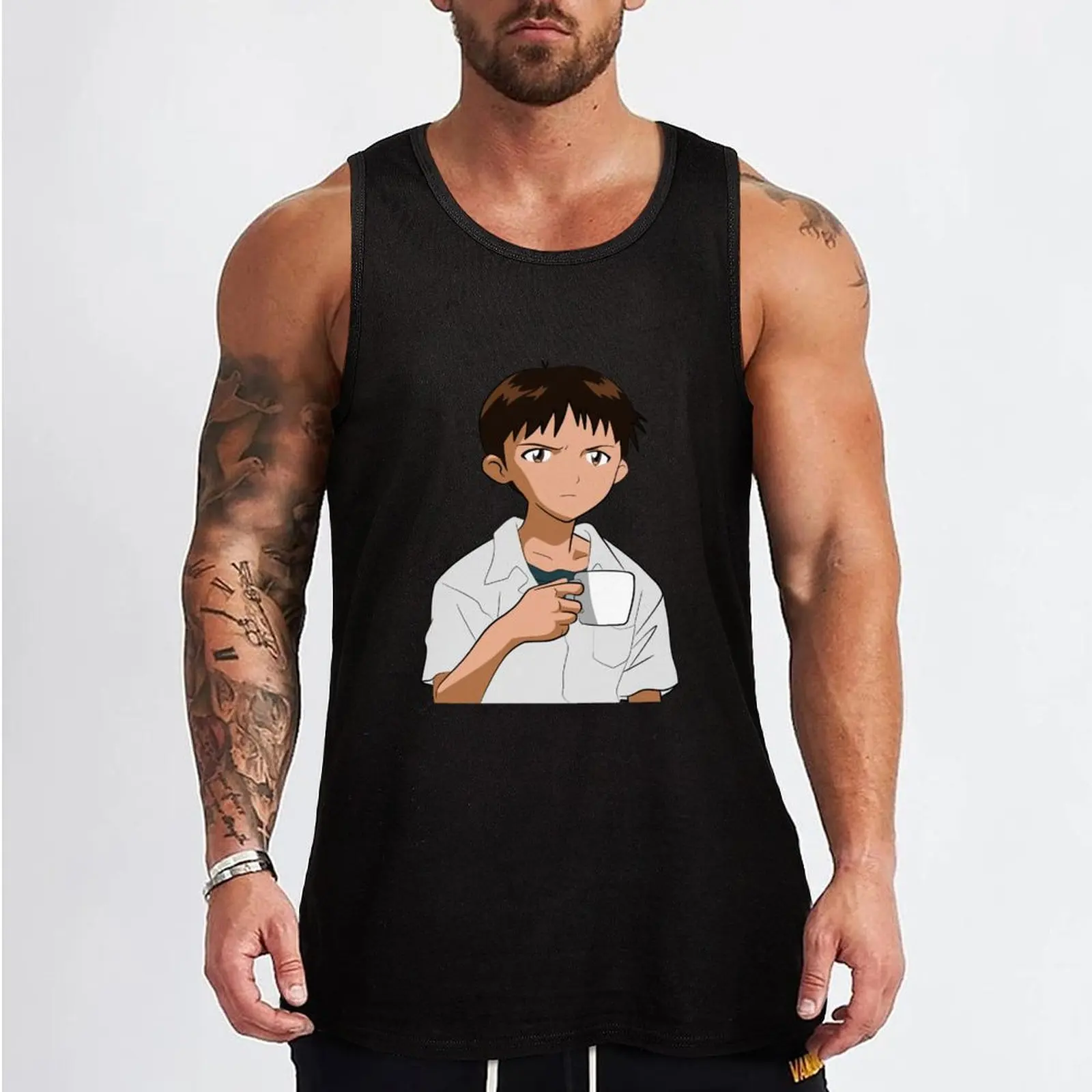 Shinji Ikari Tank Top Men's gym articles gym t-shirts man