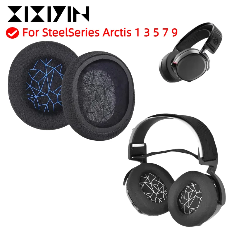 

1Pair Replacement Earpads Cushion for SteelSeries Arctis 1 3 5 7 9 Headset Headphones Leather Earmuff Ear Cover Earcups