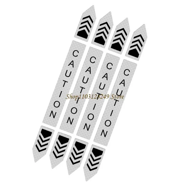 N5KD High Visibility Car Door Warning Stickers Car Door Strips for Safe Night Driving