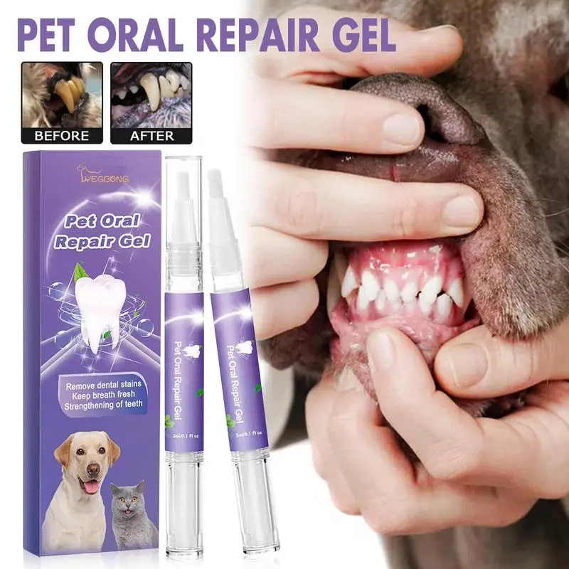 Pet Oral Gel Cleaning Dog Cat Teeth Pet Breath Freshener For Tartar, No Need To Brush Teeth For Eliminate Bad Breath